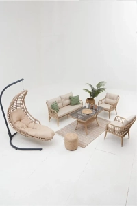 Çeşme Rattan Bahçe Oturma Grubu (2+1+1+MASA) ve Bahçe Salıncağı